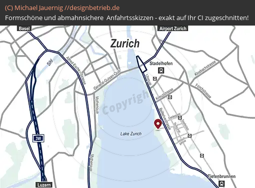 Lageplan Zürich (Klausstrasse) Übersicht GCA Altium (510)